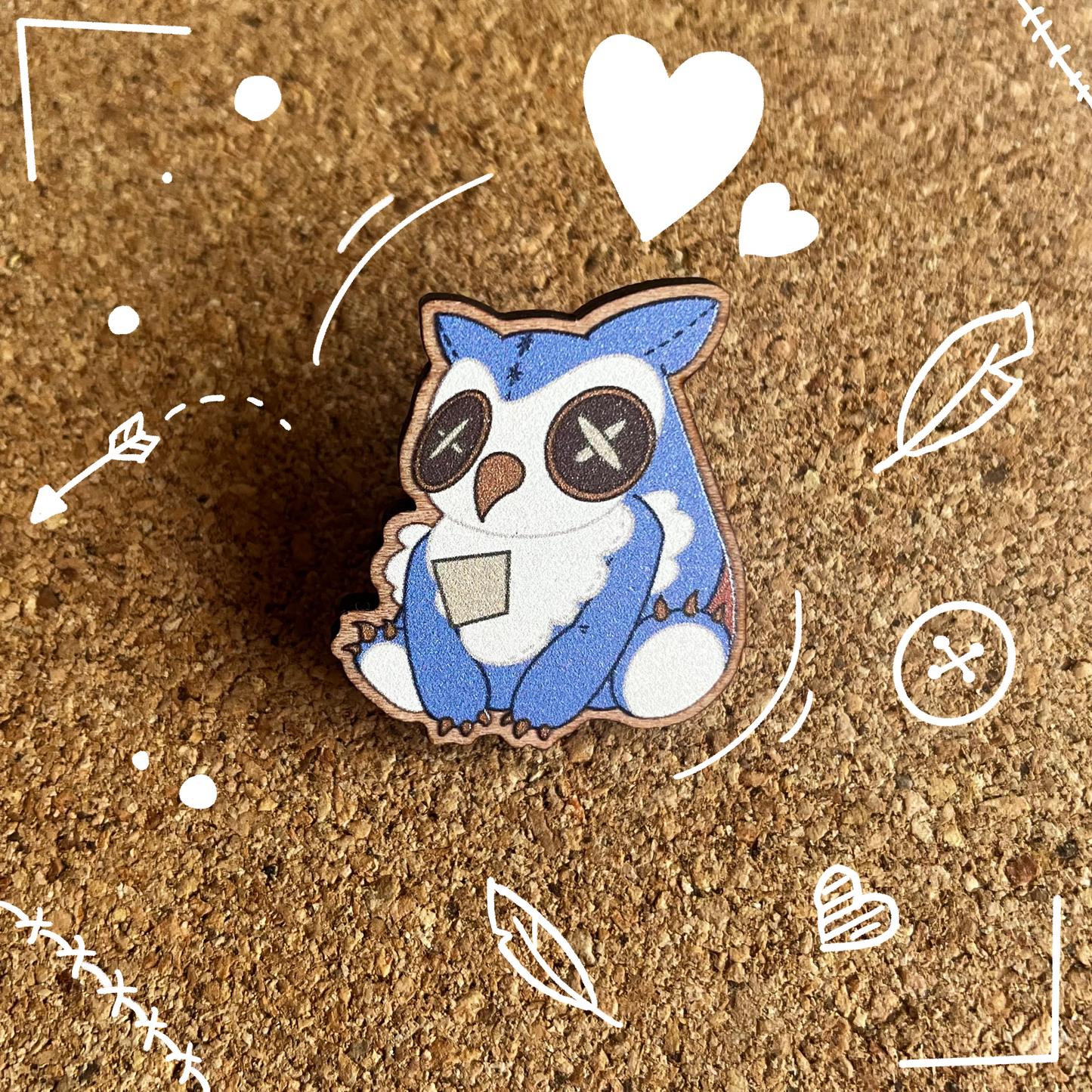 Owl bear plush | Game | Wooden Pin