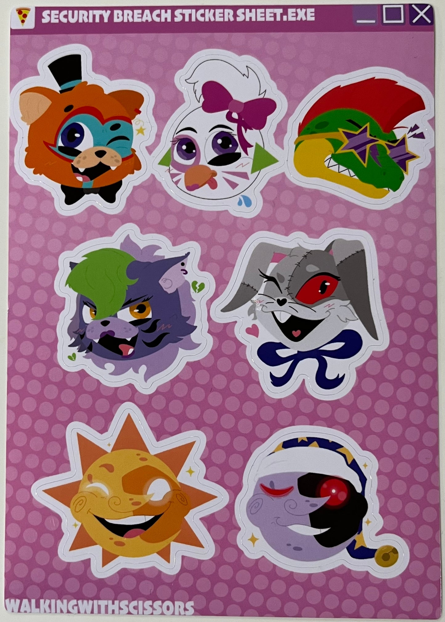 Glam Gang | FNAF | Sticker sheet