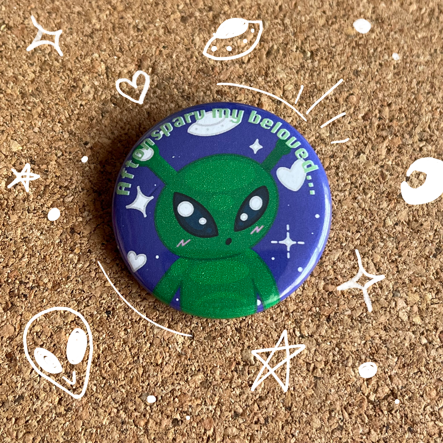 Aftonsparv Alien | Button badge