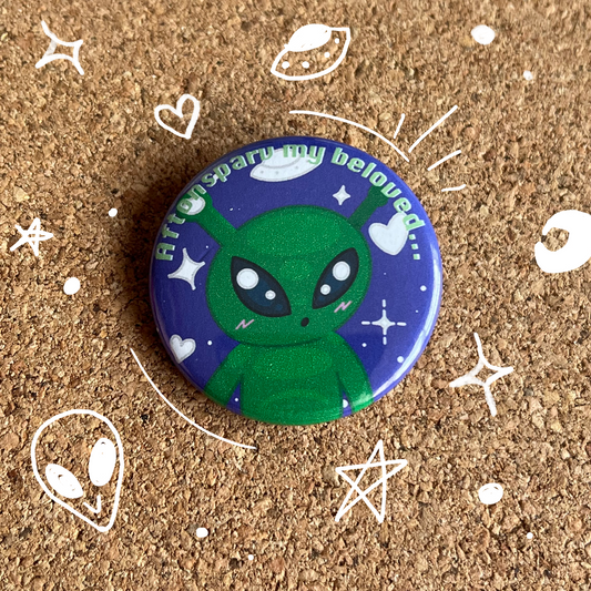 Aftonsparv Alien | Button badge