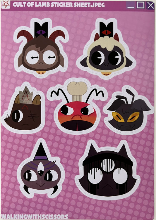 Lamb Cult Friends | Sticker sheet