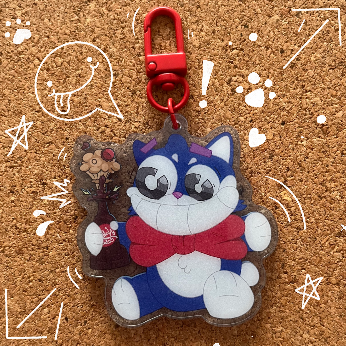 Fuzzy Apocalypse Cat| Video Game | Keychain